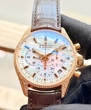 Zenith El Primero 22.2150.400/82.C709 Chronograph Mother of Pearl Diamond