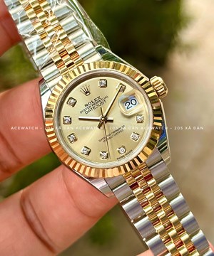 ROLEX LADY DATJUST 279173 CHAMPAGE DIAMOND DIAl