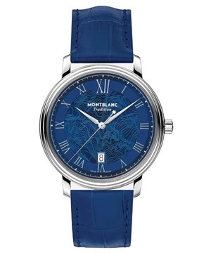 MONTBLANC TRADITION AUTOMATIC SILVER TONE WATCH  131274