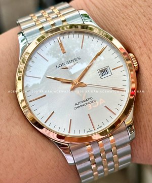 LONGINES RECORD CHRONOMETER 18K BEZEL L2.821.5.72.7