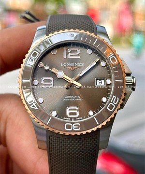LONGINES HYDROCONQUEST  CERAMIC GRAYROSE  L3.780.3.78.9 