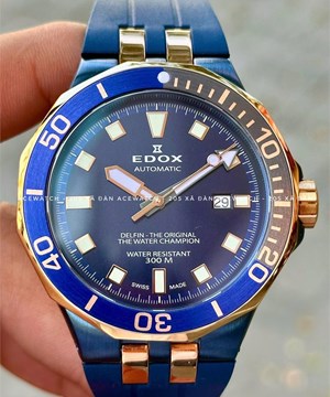 Edox Delfin Diver Blue 43mm - 80110 357BURCA BUIR