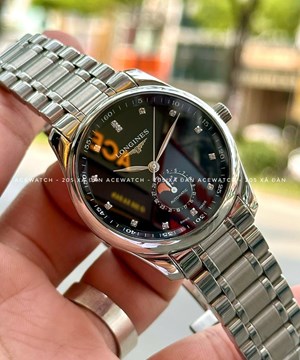 LONGINES MASTER MOONPHASE DIAMOND BLACK  L2.909.4.57.6